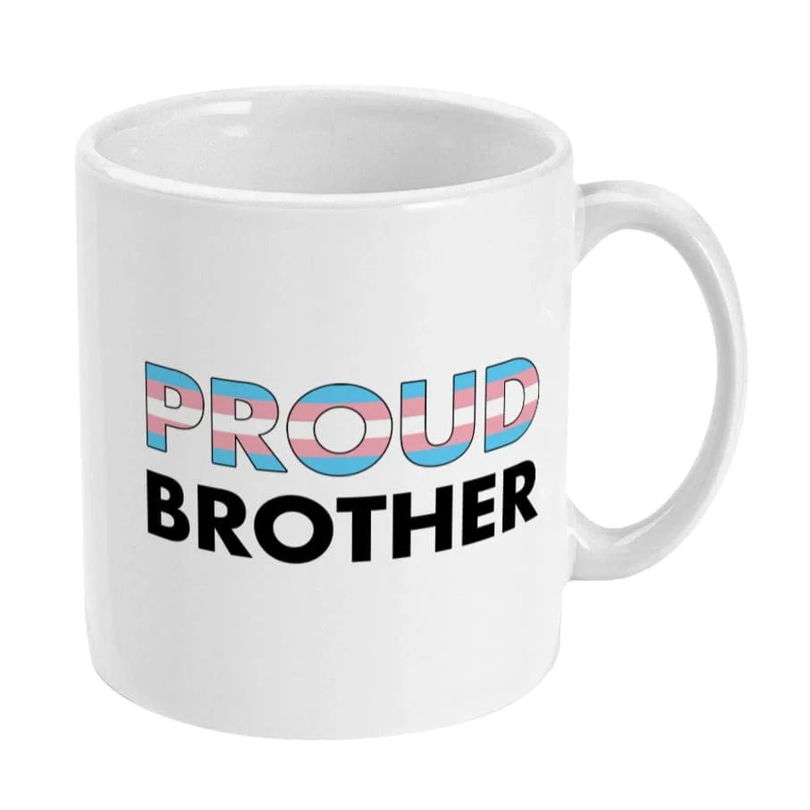 Proud Brother - Transgender Flag Mug - Image 3
