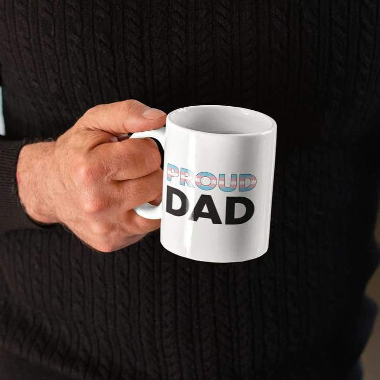Proud Dad - Transgender Flag Mug - Image 4