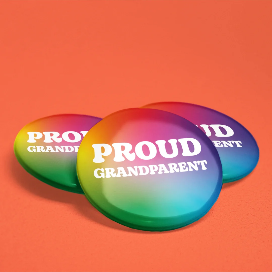 Proud Grandparent Rainbow Badge - Image 2
