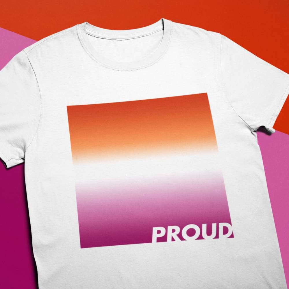 Proud Lesbian T Shirt - Community Voted Flag - Image 2
