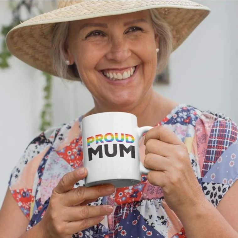 Proud Mum - Rainbow Flag Mug - Image 4