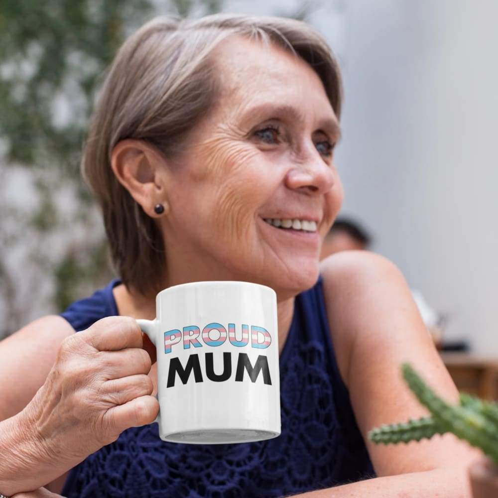 Proud Mum - Transgender Flag Mug - Image 4