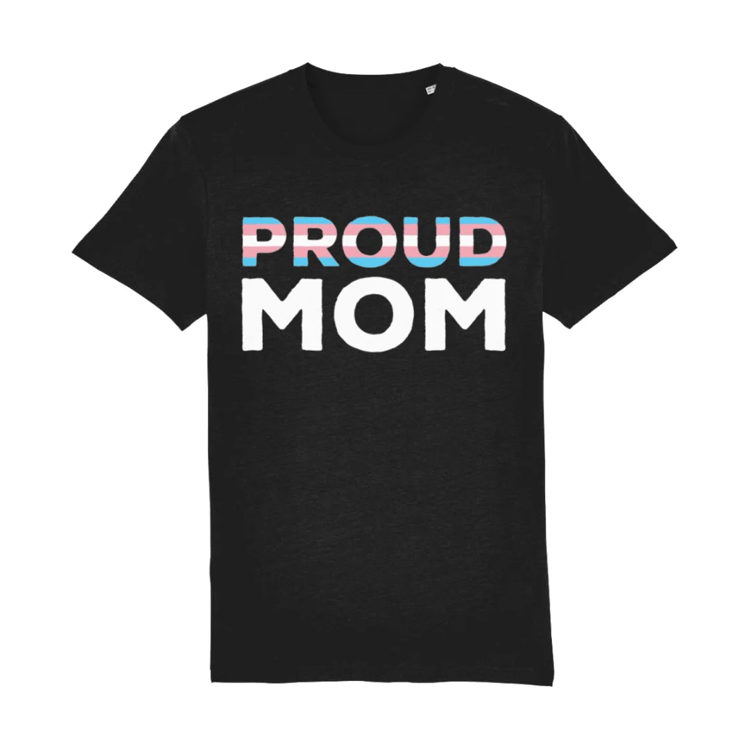 Proud Mum - Transgender Flag T-Shirt - Image 3