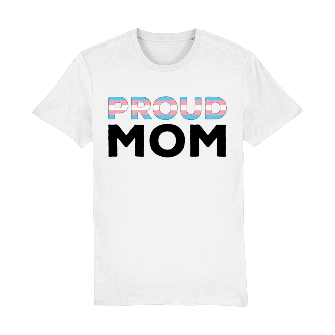 Proud Mum - Transgender Flag T-Shirt - Image 4
