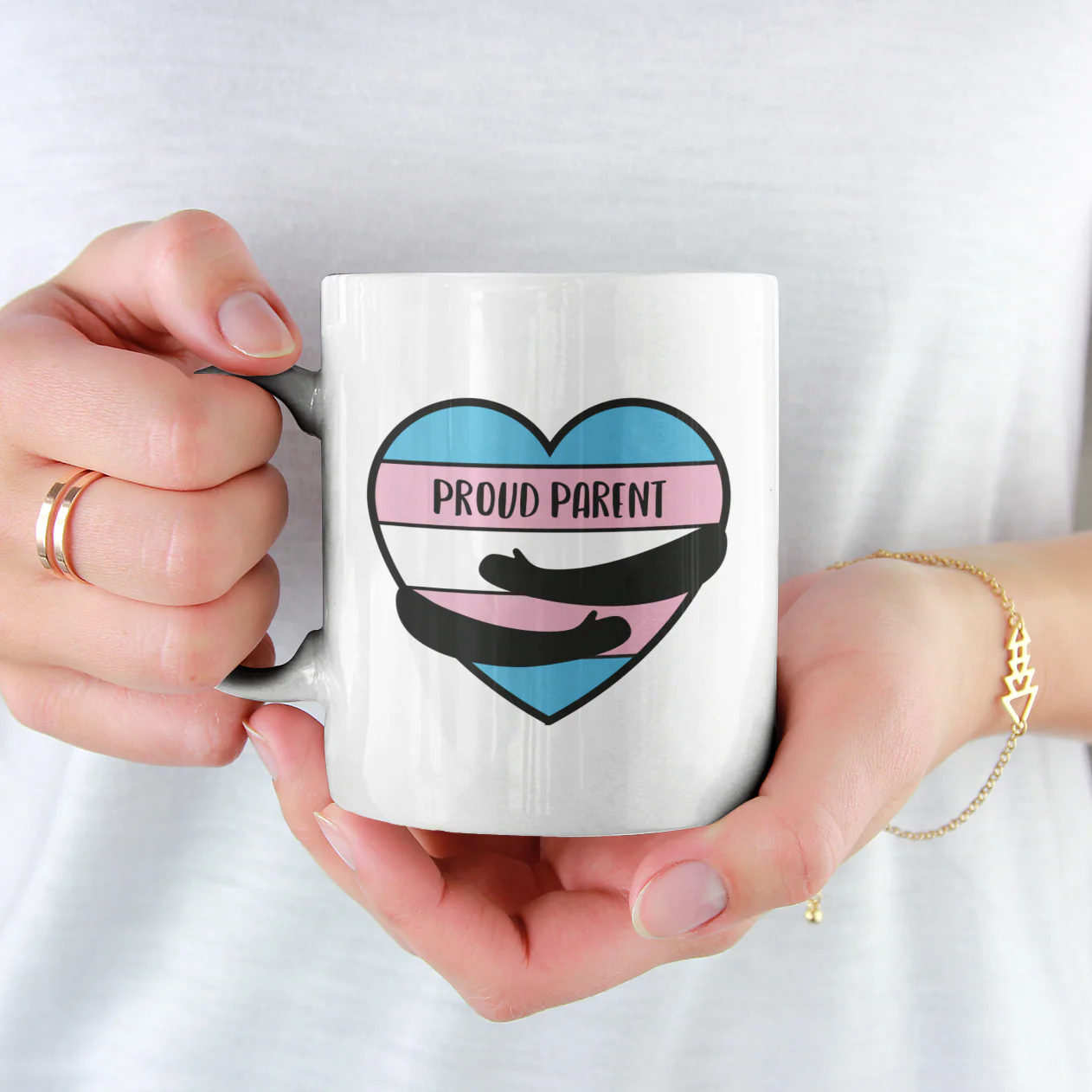 Proud Parent - Trans Hug Mug - Image 4