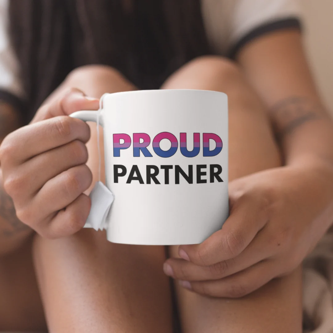 Proud Partner - Bisexual Flag Mug - Image 2