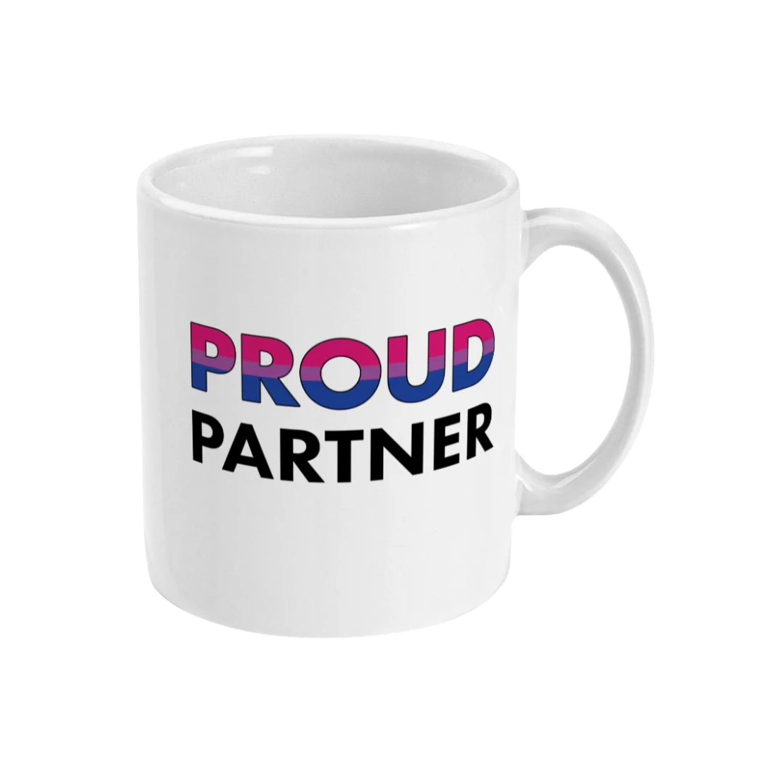 Proud Partner - Bisexual Flag Mug - Image 4