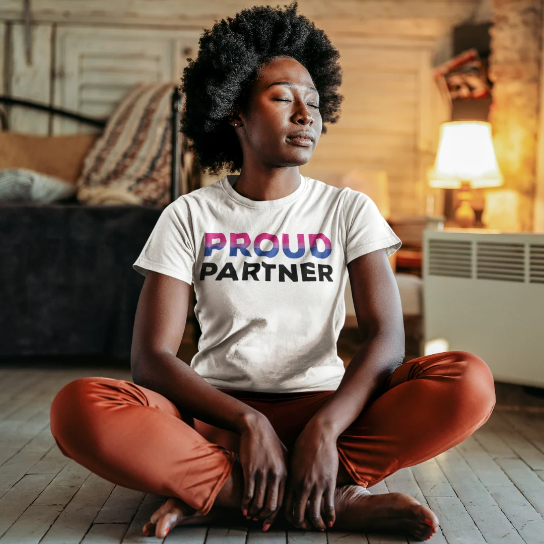 Proud Partner - Bisexual Flag Shirt - Image 2