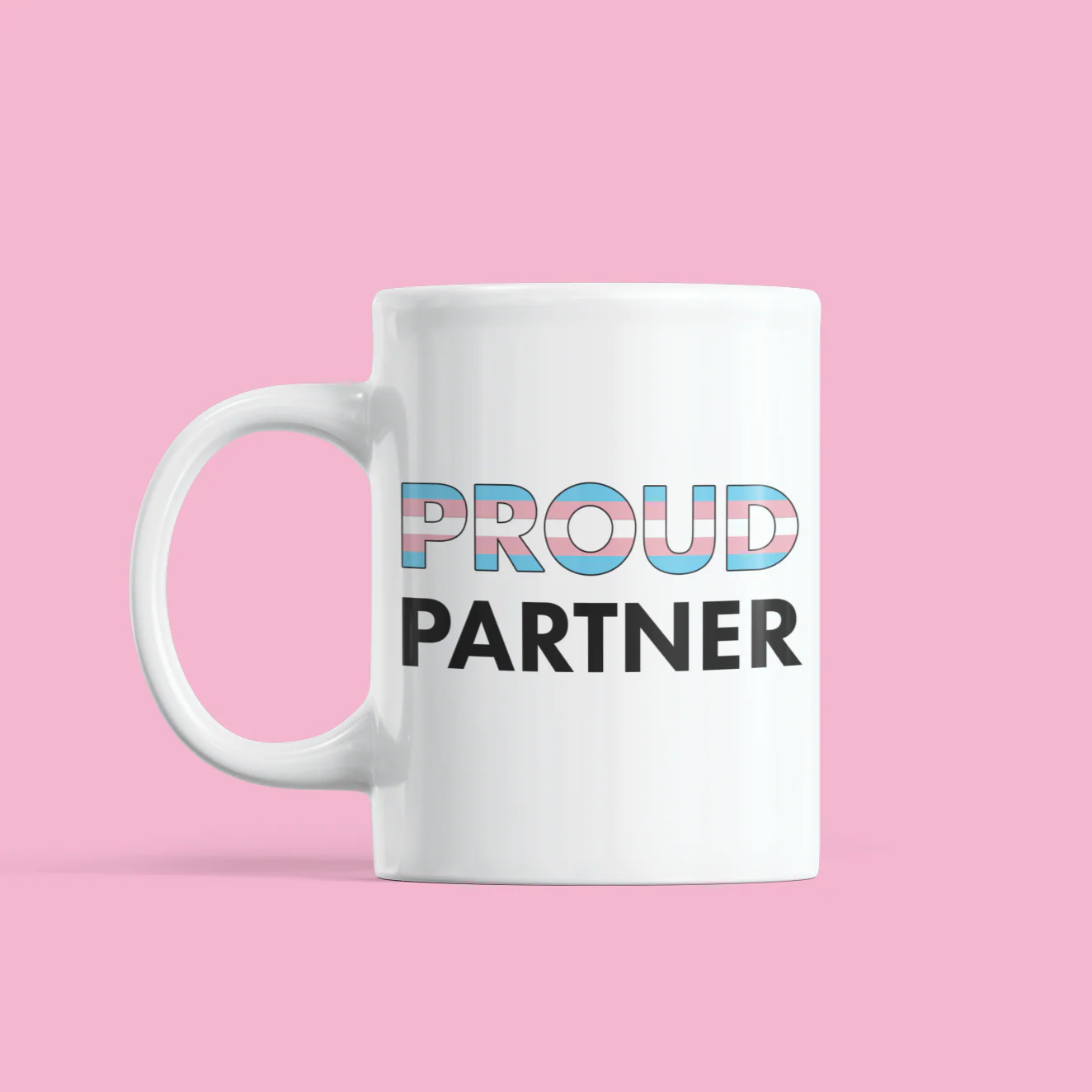 Proud Partner - Transgender Flag Mug - Image 2
