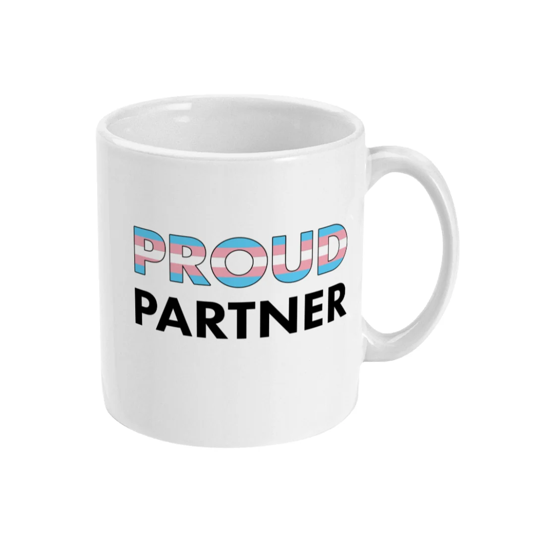 Proud Partner - Transgender Flag Mug - Image 3