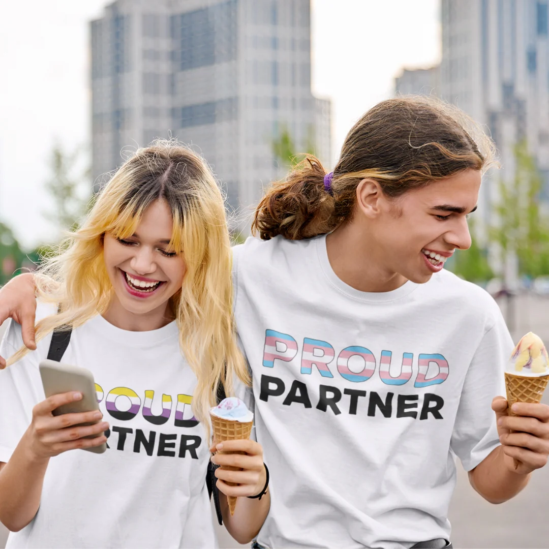 Proud Partner - Transgender Flag Shirt - Image 2