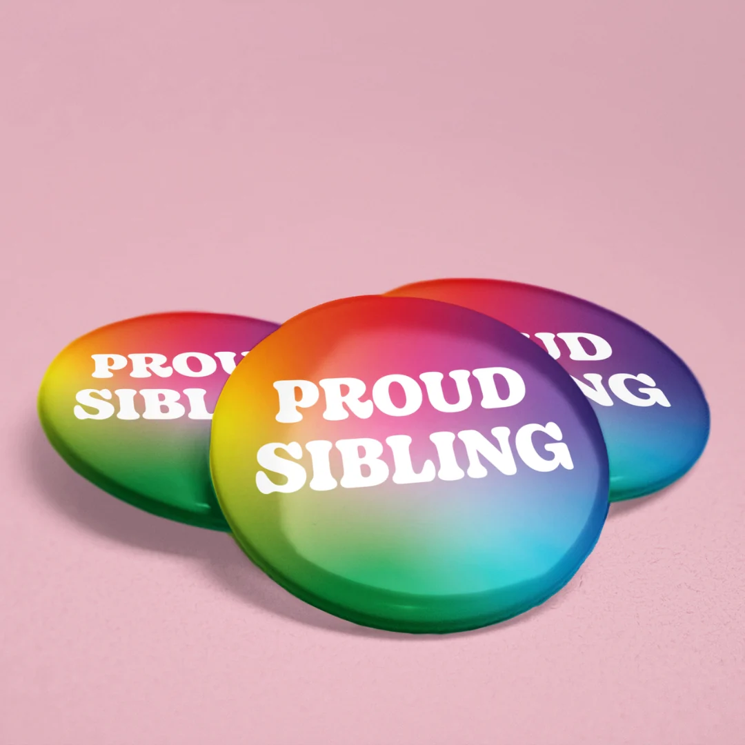 Proud Sibling Rainbow Badge - Image 2