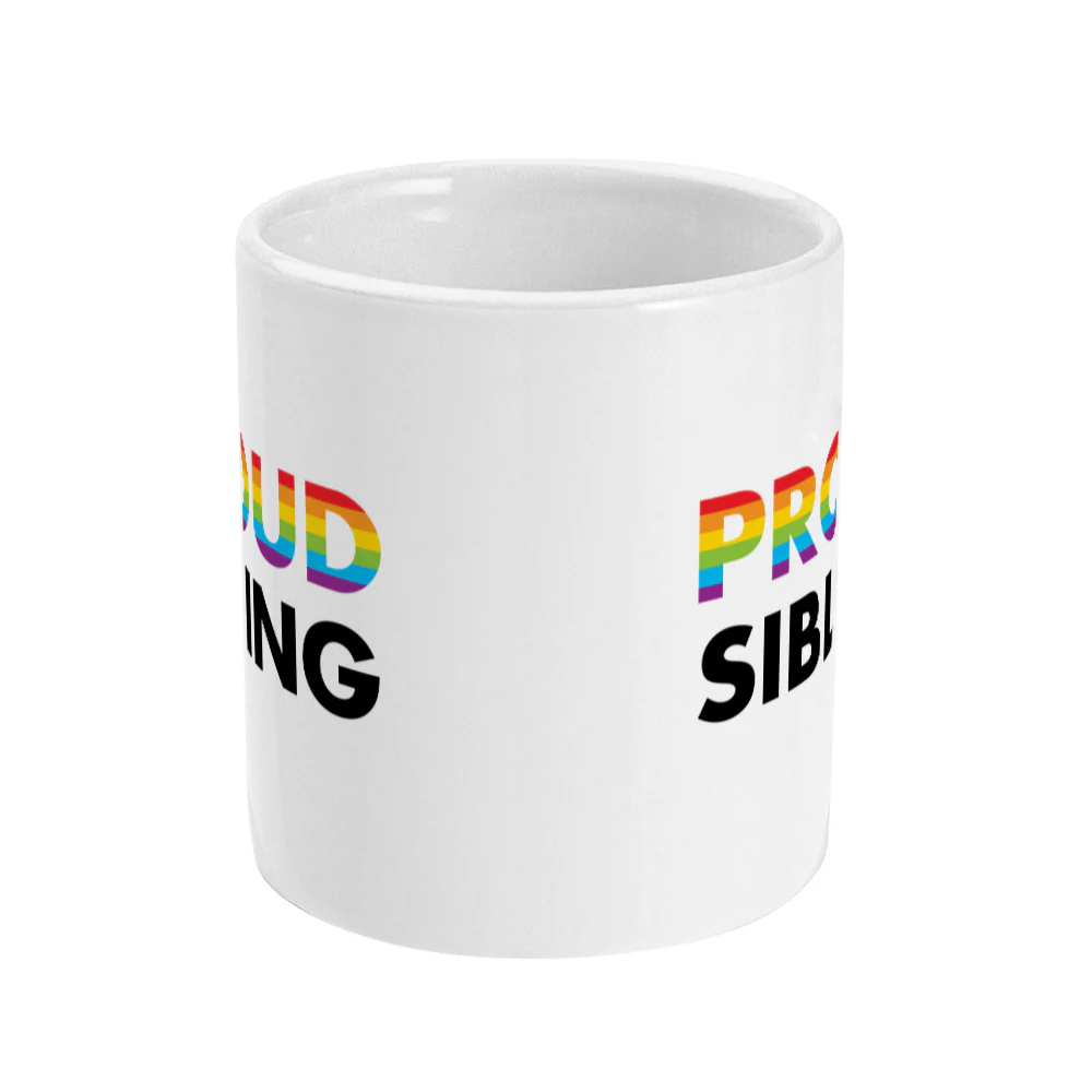 Proud Sibling - Rainbow Flag Mug - Image 2