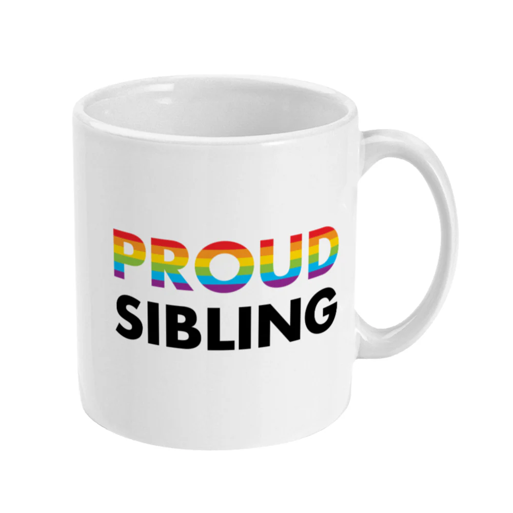 Proud Sibling - Rainbow Flag Mug - Image 3