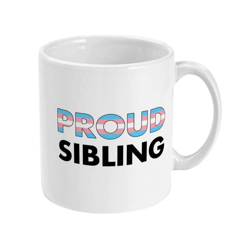 Proud Sibling - Transgender Flag Mug - Image 3