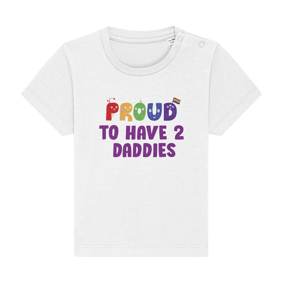 Proud To Have 2 Daddies - Baby Pride Shirt - Image 4