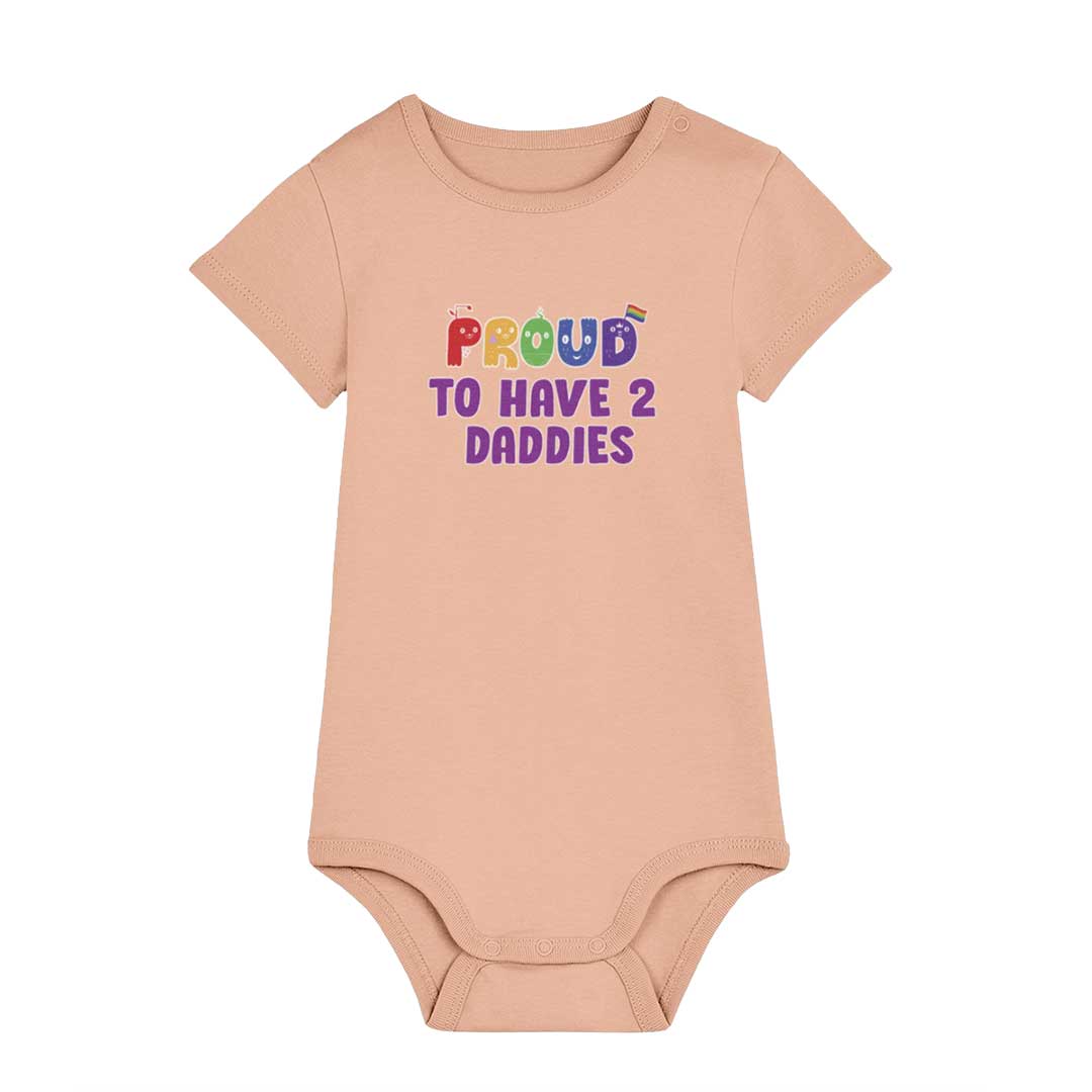 Proud To Have 2 Daddies - Pride Baby Bodysuit - Image 3