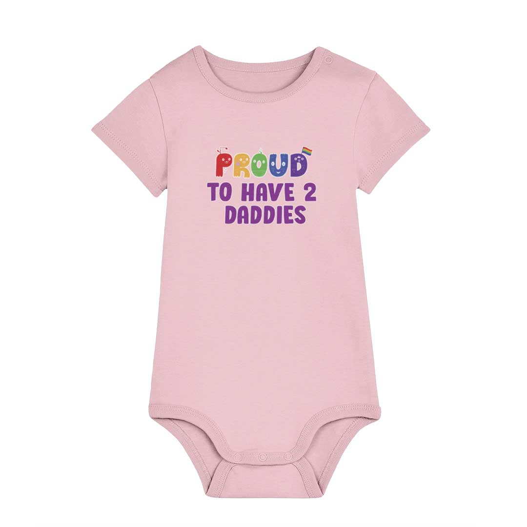 Proud To Have 2 Daddies - Pride Baby Bodysuit - Image 4