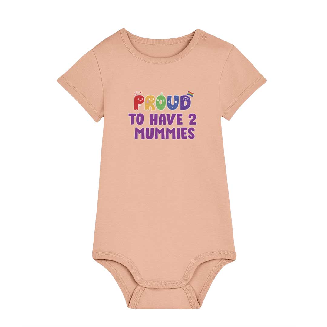 Proud To Have 2 Mummies - Pride Baby Bodysuit - Image 2