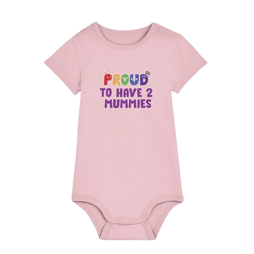 Proud To Have 2 Mummies - Pride Baby Bodysuit - Image 3