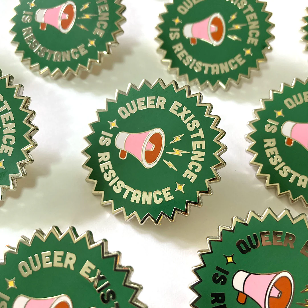 Queer Existence is Resistance Enamel Pin - Image 3