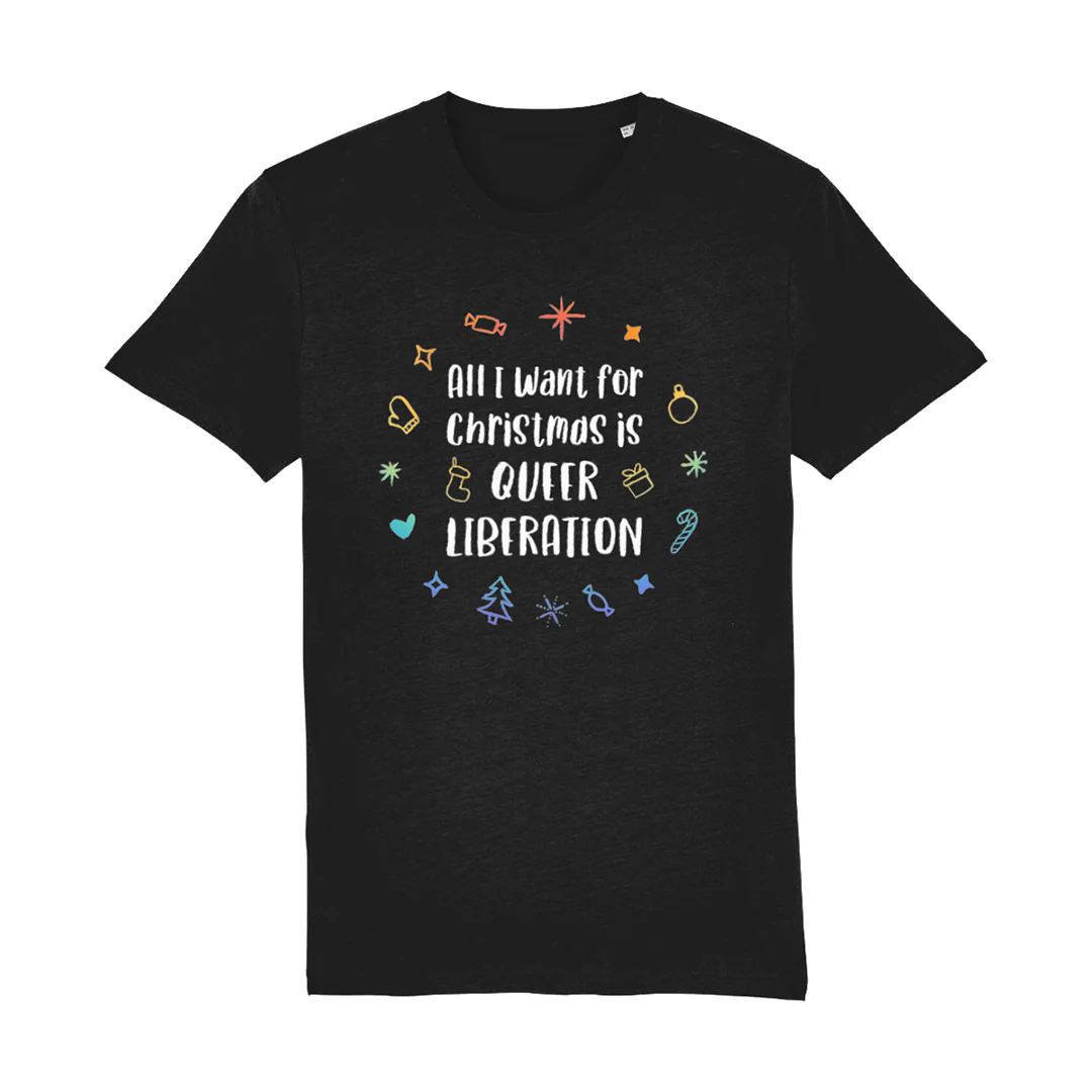 Queer Liberation Christmas T Shirt - Image 3