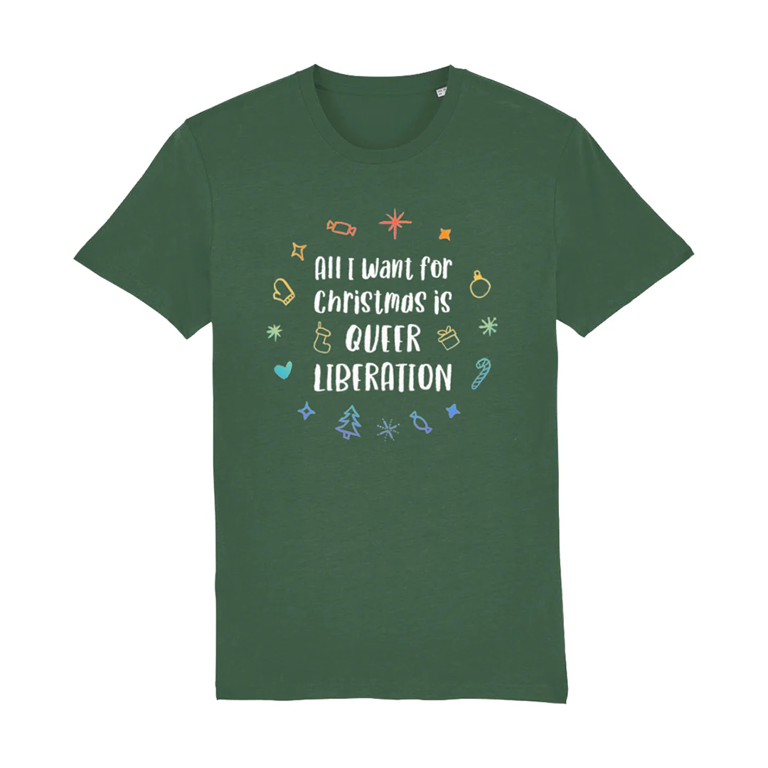 Queer Liberation Christmas T Shirt - Image 4