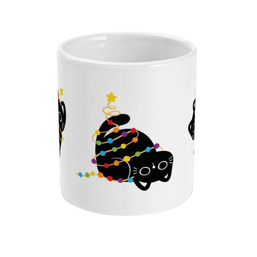 Rainbow Cat Christmas Coffee Mug - Image 2