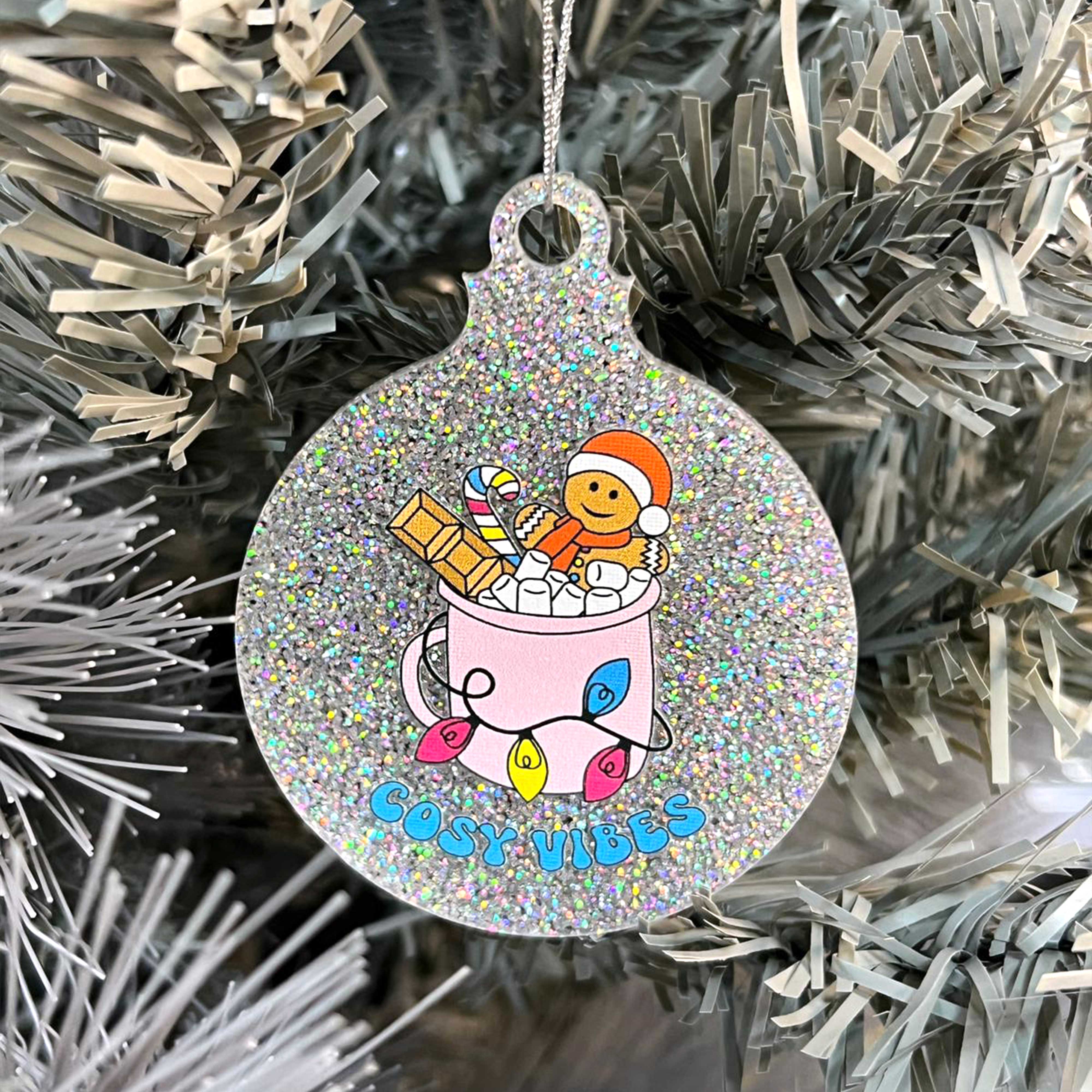Rainbow Cosy Vibes Subtle Christmas Bauble - Image 7