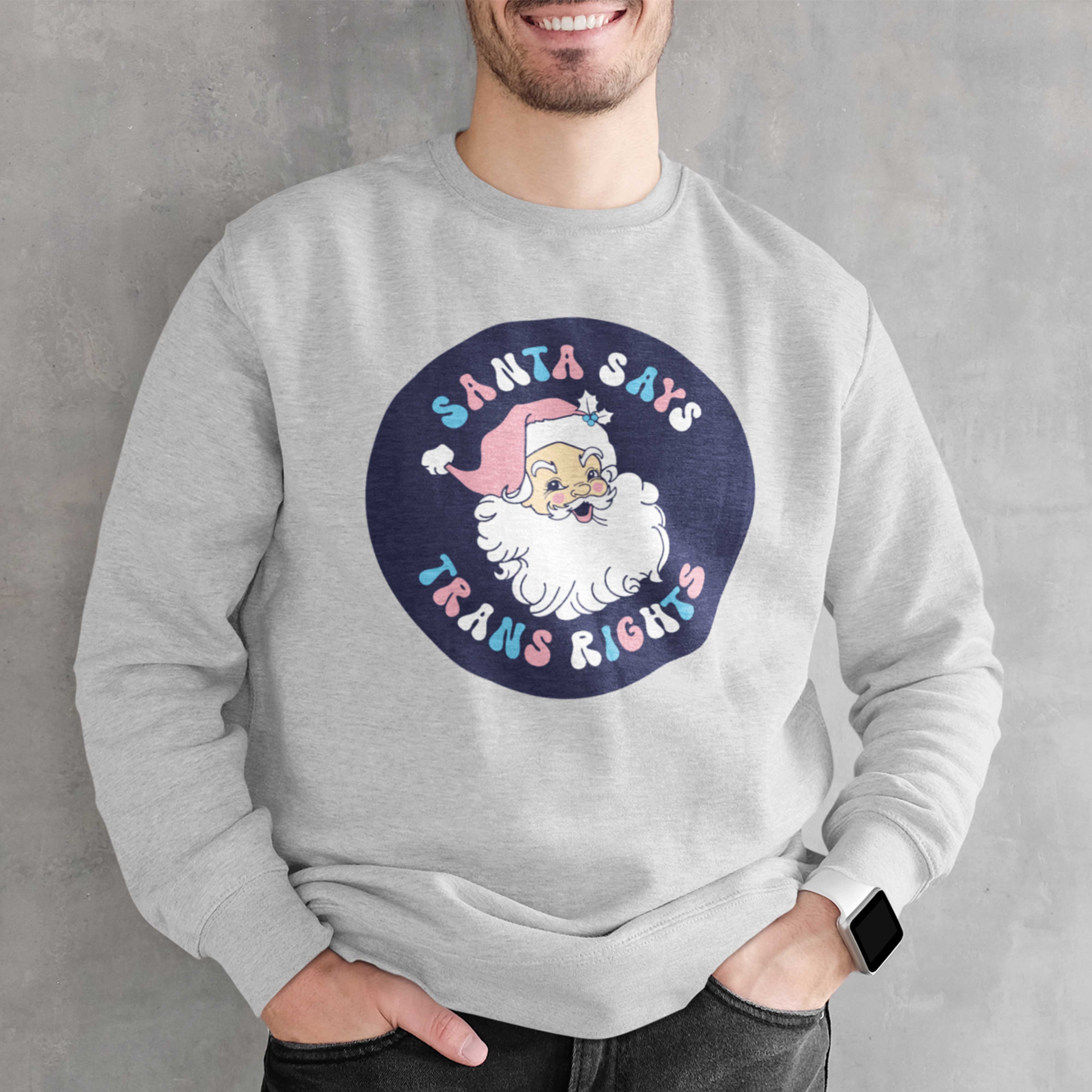 Santa Says Trans Rights Christmas Jumper - Image 7