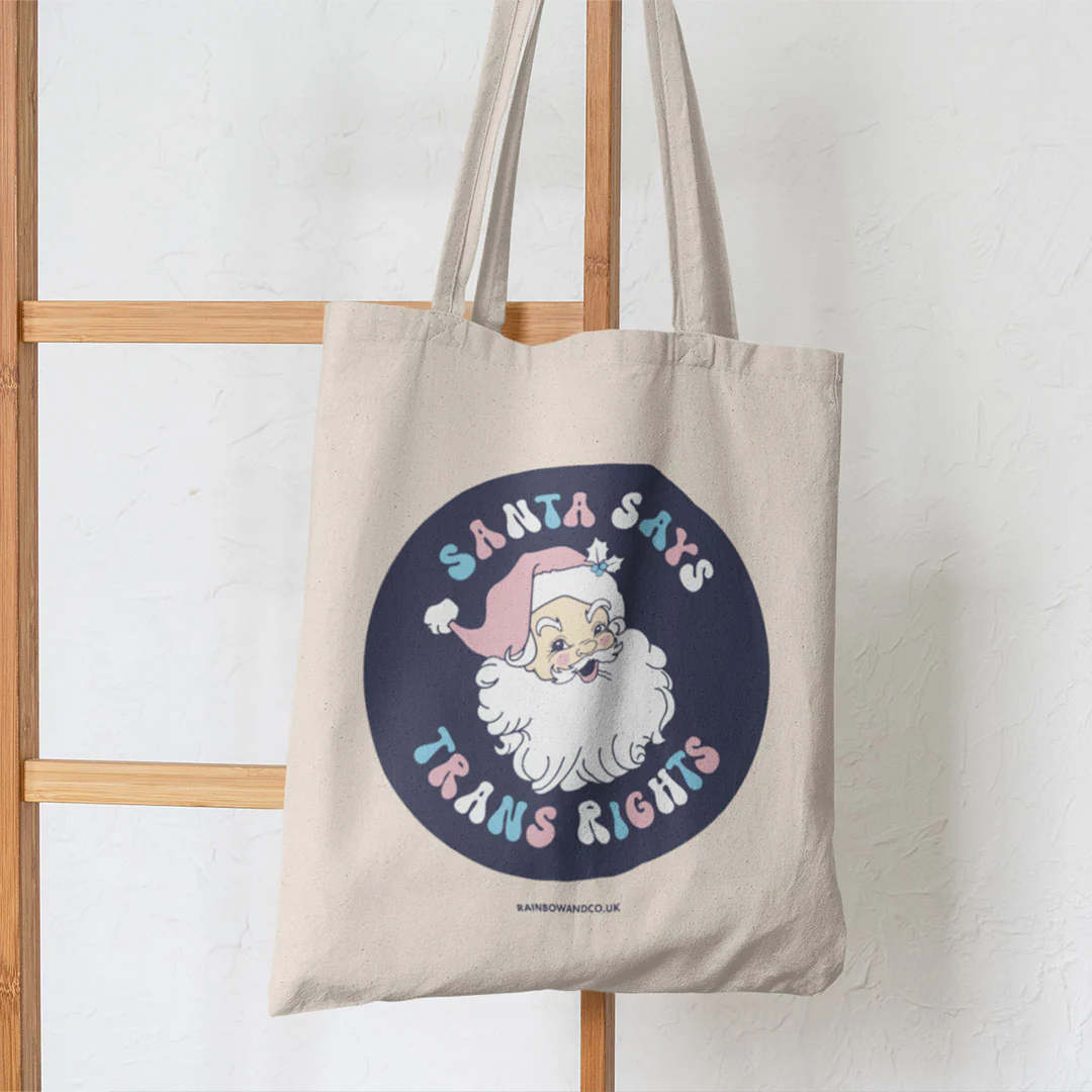 Santa Says Trans Rights Tote Bag - Image 3