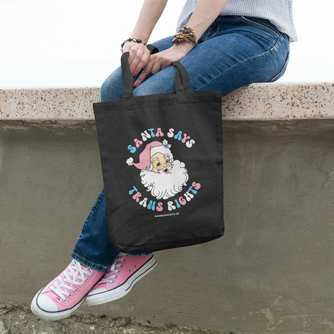 Santa Says Trans Rights Tote Bag - Image 4