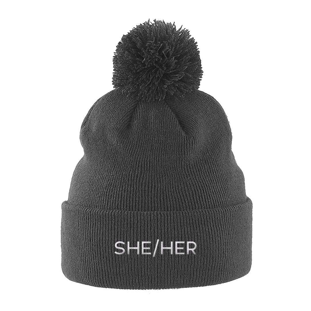 She/Her Pronouns Beanie Hat - Image 2