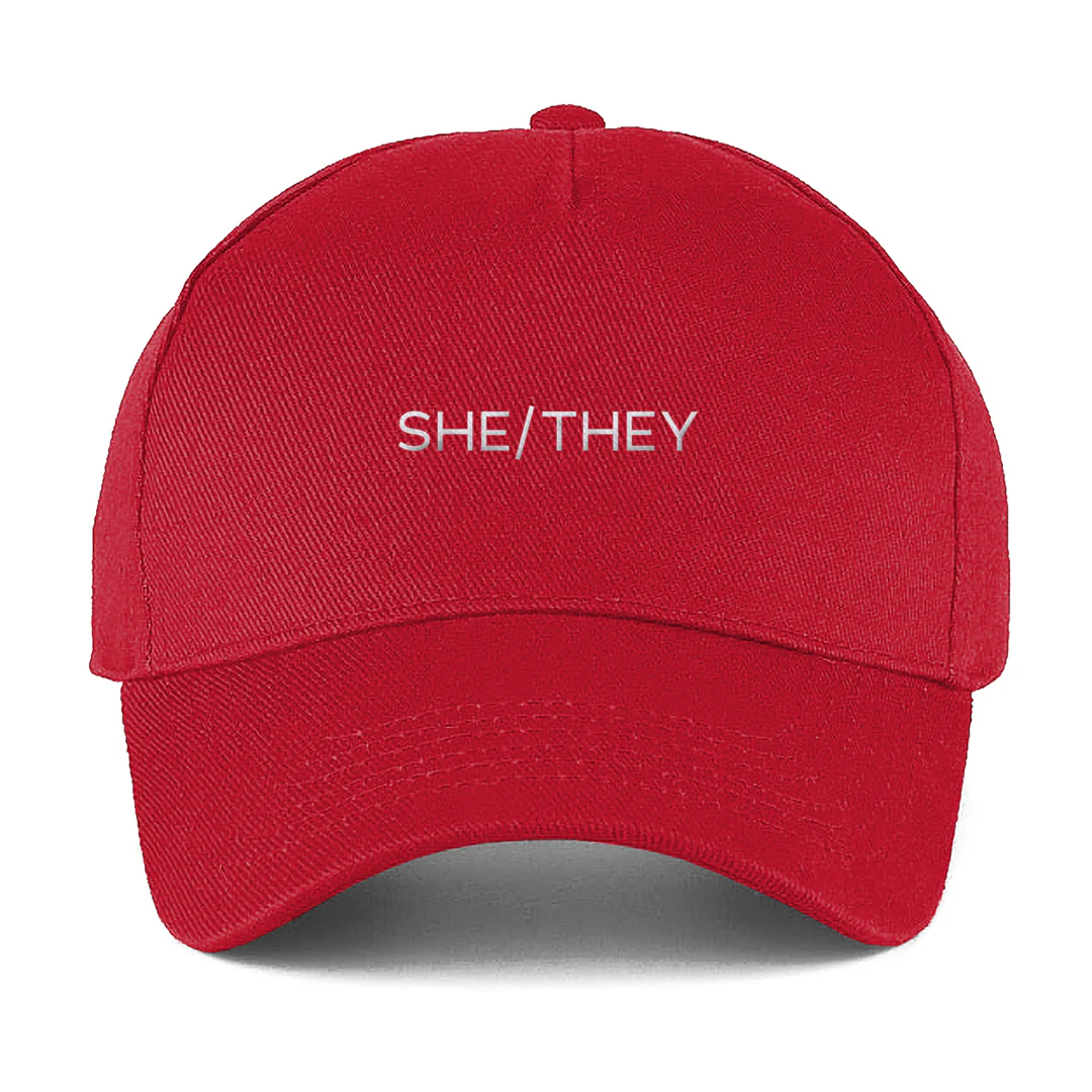 She/They Pronouns Baseball Cap - Image 2