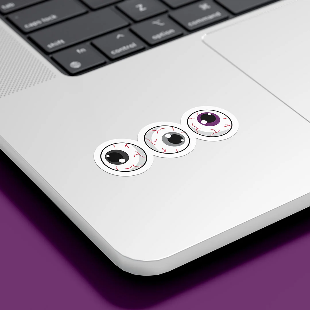 Subtle Pride Eyeballs Gloss Sticker - Image 2