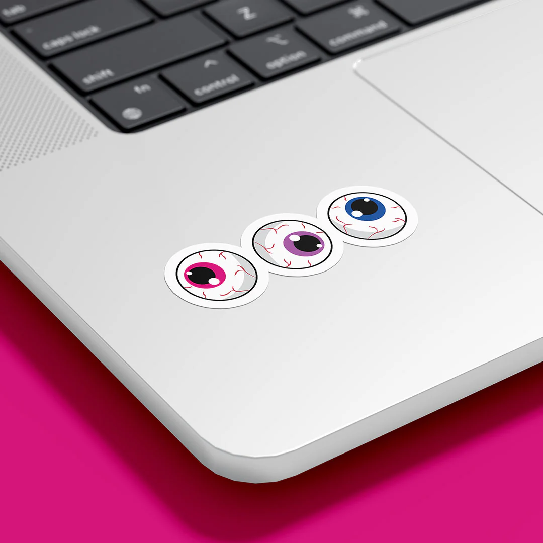 Subtle Pride Eyeballs Gloss Sticker - Image 3
