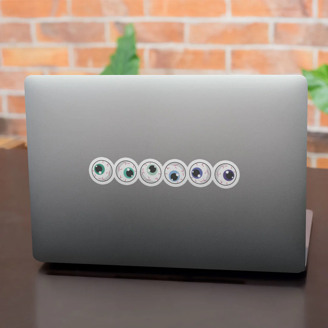 Subtle Pride Eyeballs Gloss Sticker - Image 4
