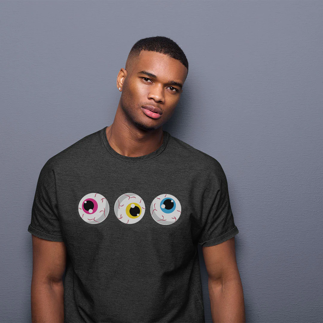 Subtle Pride Eyeballs Halloween Pride Shirt - Image 2