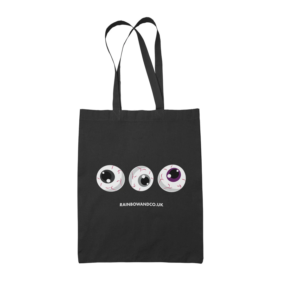 Subtle Pride Eyeballs Halloween Tote Bag - Image 2