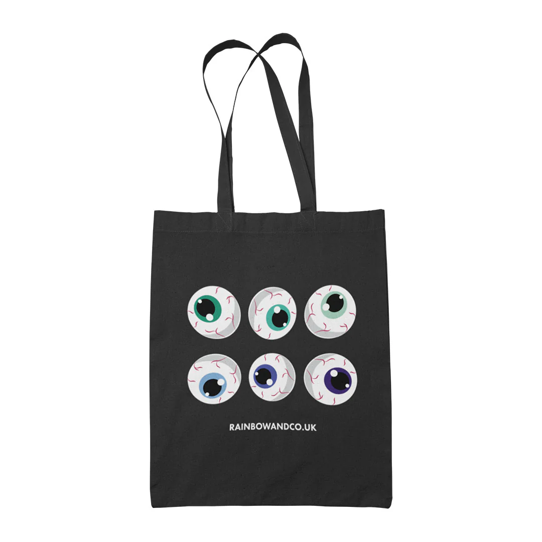 Subtle Pride Eyeballs Halloween Tote Bag - Image 4