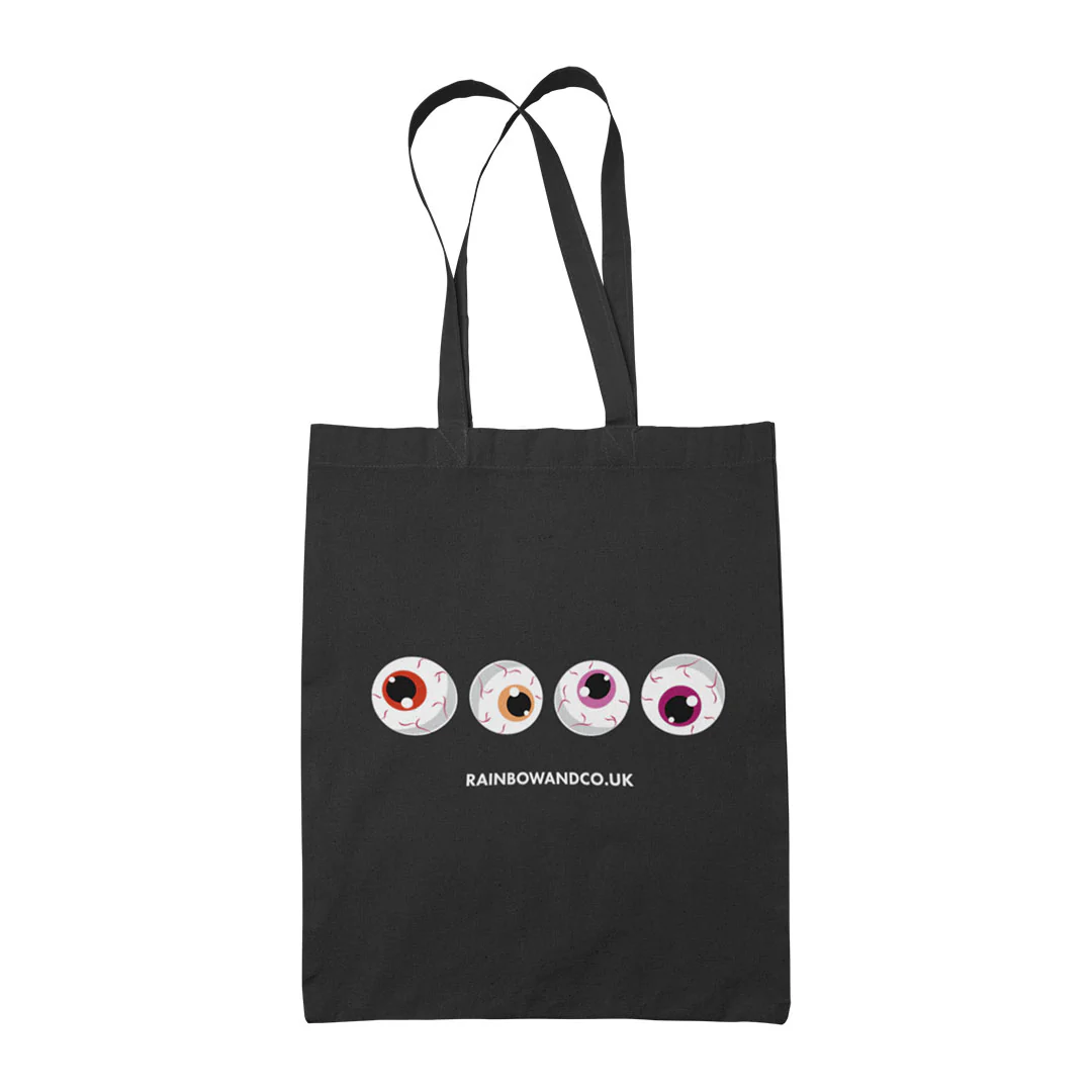 Subtle Pride Eyeballs Halloween Tote Bag - Image 5