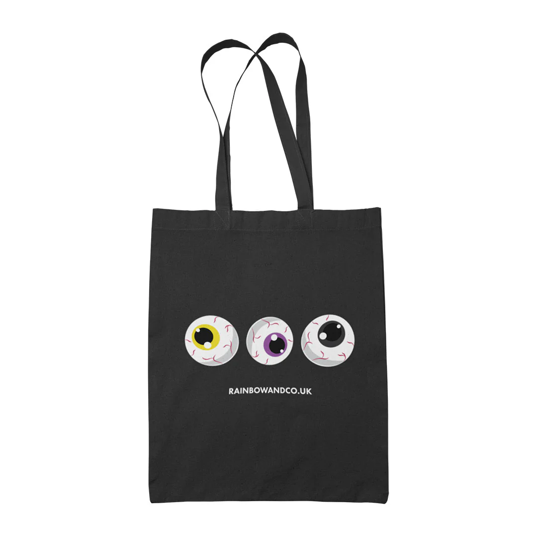 Subtle Pride Eyeballs Halloween Tote Bag - Image 6