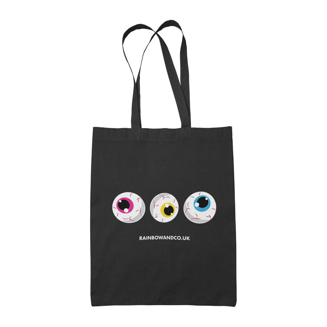 Subtle Pride Eyeballs Halloween Tote Bag - Image 7