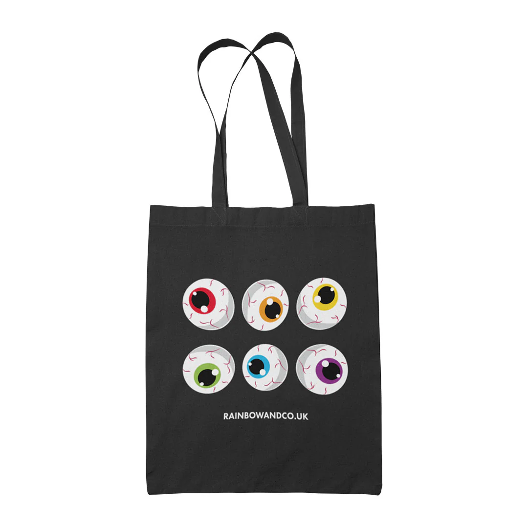 Subtle Pride Eyeballs Halloween Tote Bag - Image 8
