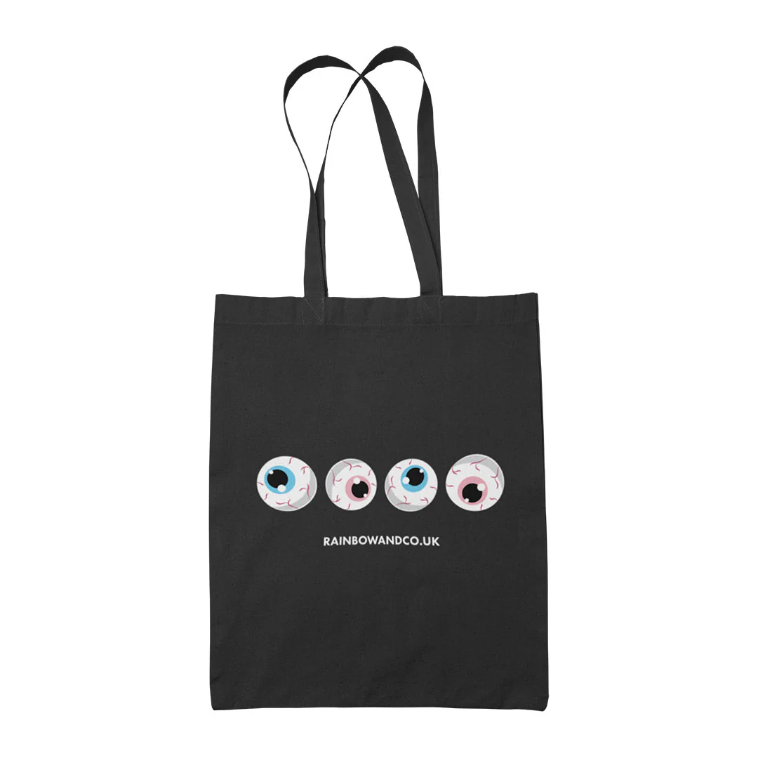 Subtle Pride Eyeballs Halloween Tote Bag - Image 9