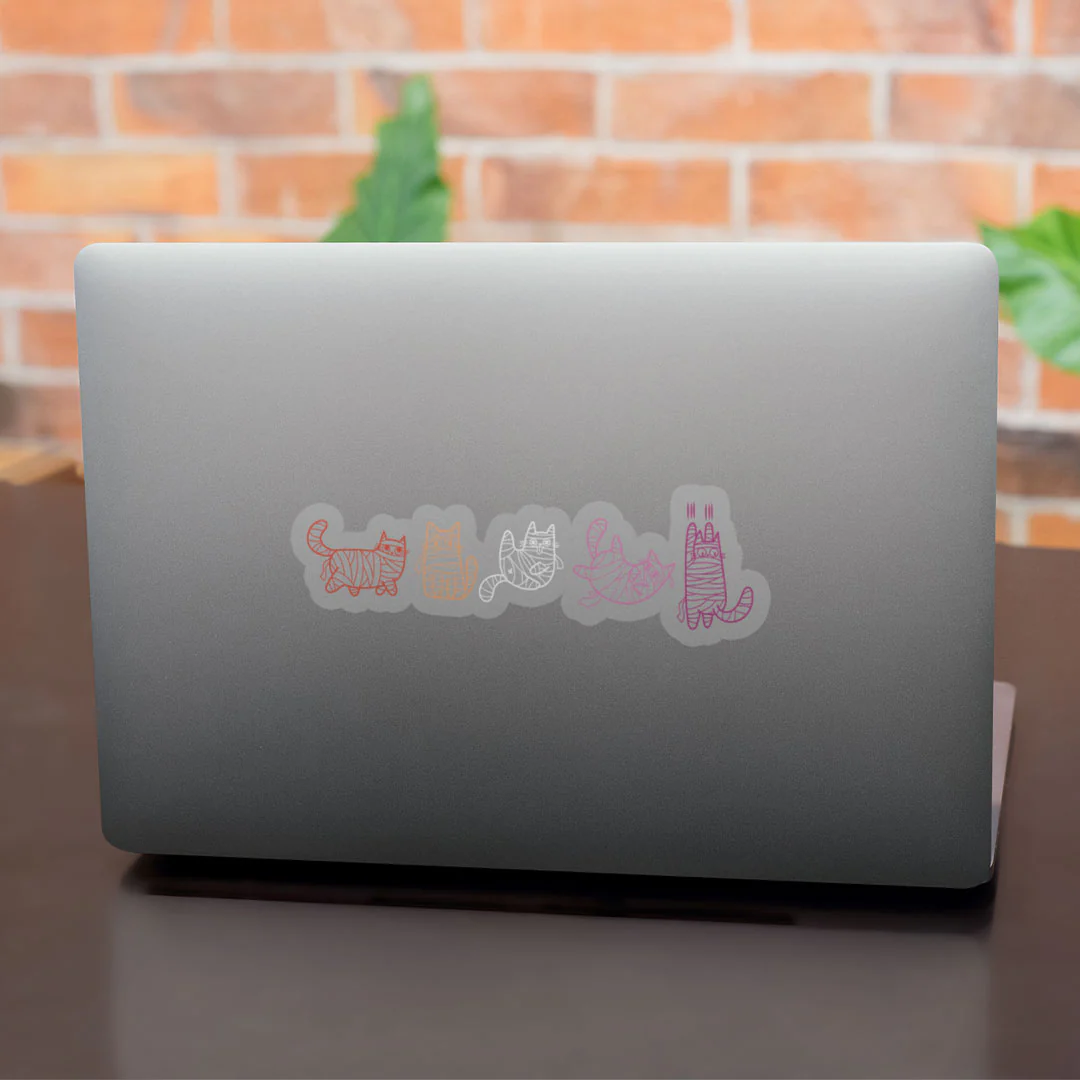 Subtle Pride Mummy Cats Gloss Sticker - Image 5