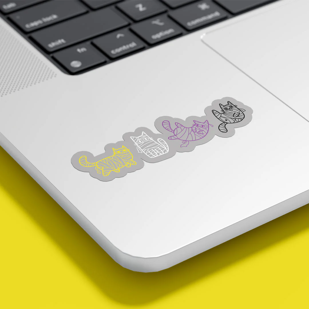 Subtle Pride Mummy Cats Gloss Sticker - Image 6