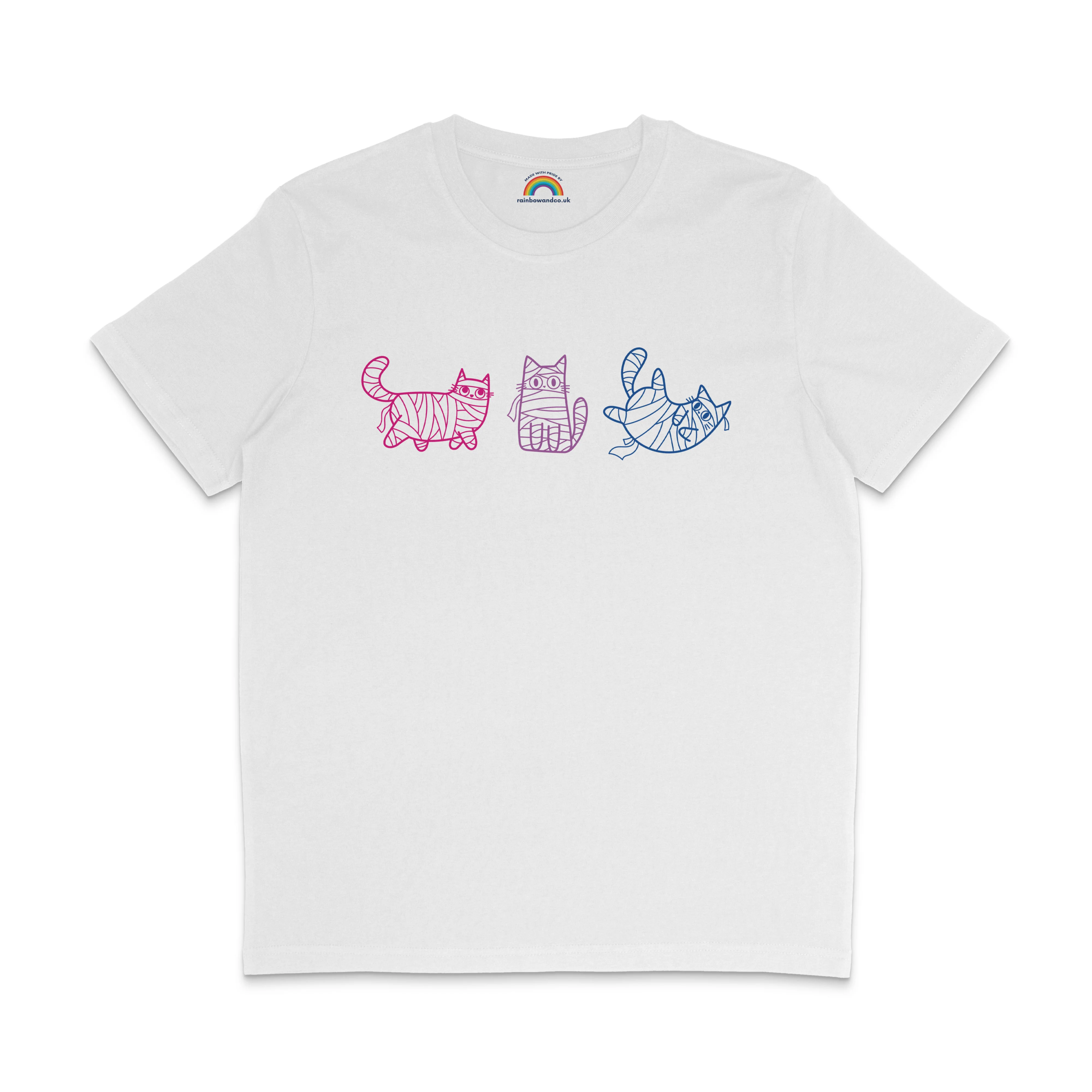 Subtle Pride Mummy Cats Halloween Pride Shirt - Image 3