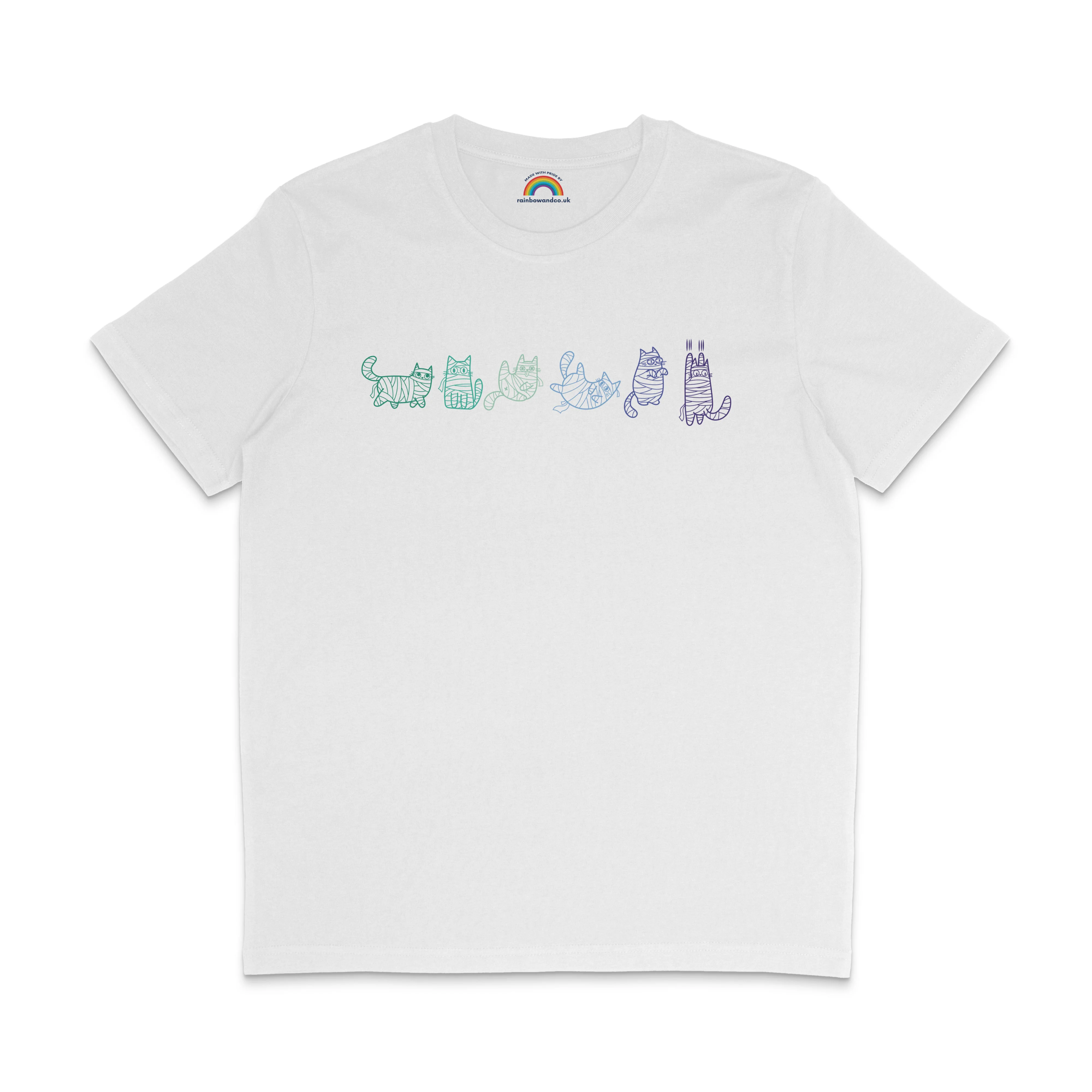Subtle Pride Mummy Cats Halloween Pride Shirt - Image 4