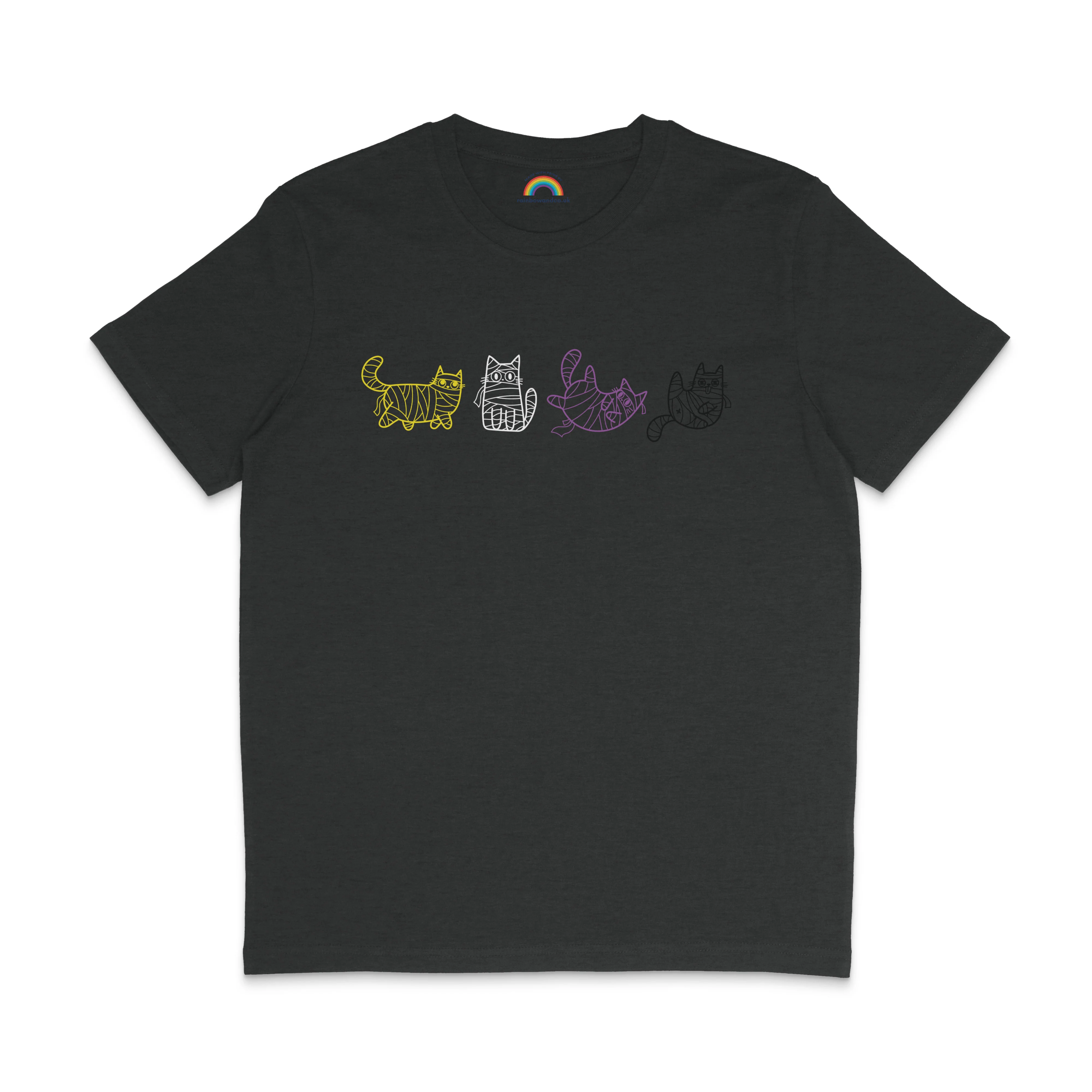 Subtle Pride Mummy Cats Halloween Pride Shirt - Image 6